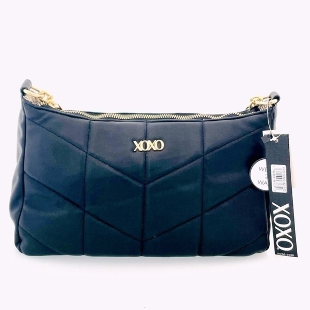 XOXO Vegan Leather 2-Way Tote Purse Handbag Compact Stylish NWT - Picture 3 of 6